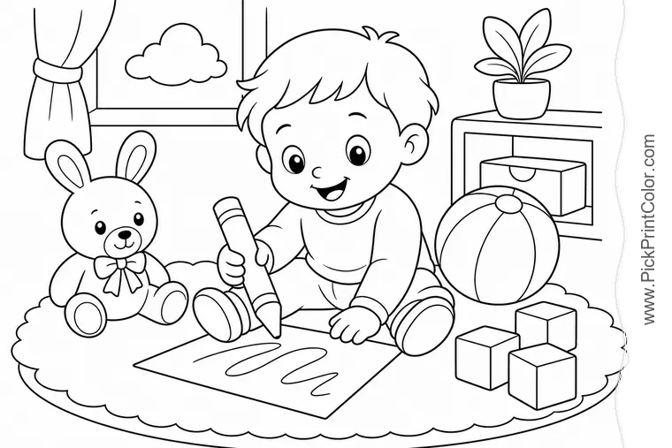 Обложка возрастной группы Coloring Pages for 2- and 3-Year-Olds