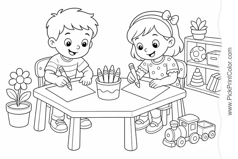 Обложка возрастной группы Coloring Pages for 4- and 5-Year-Olds